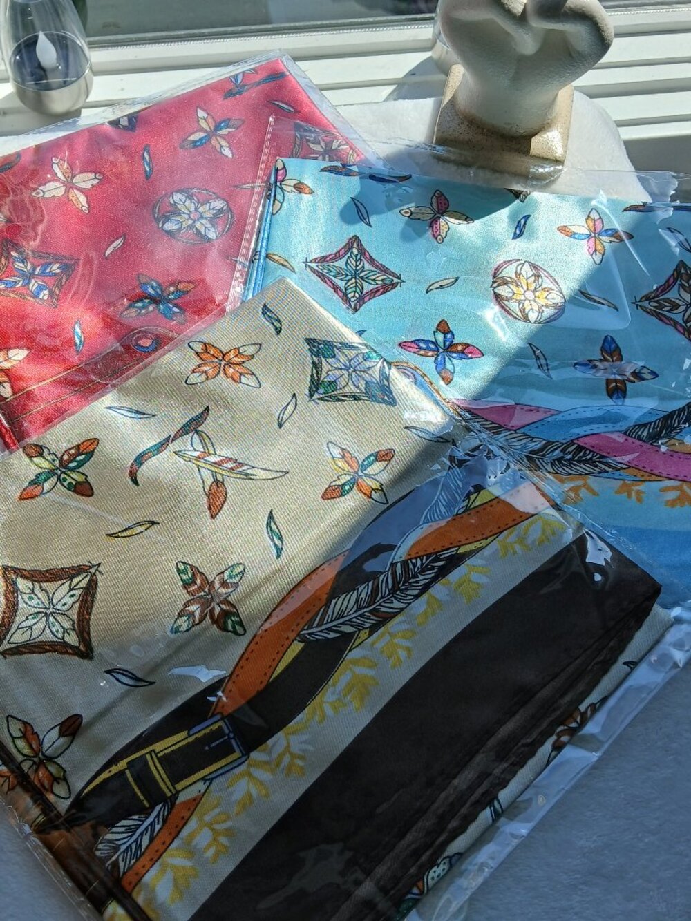 18" x 18" Faux Silk Scarfs Use for Bags, Purses, Hair, & More {You Choose NWT}